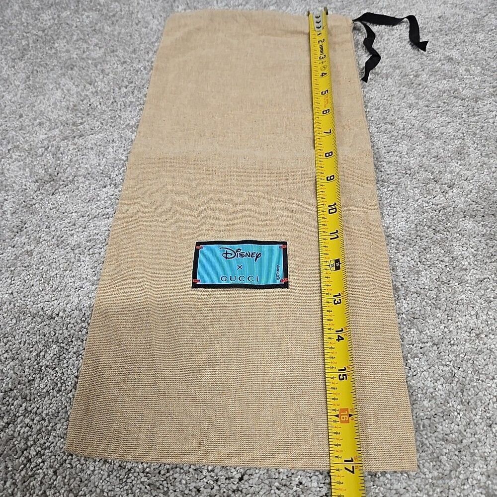 Gucci x Disney Shoe‎ Dust Bag Beige Size 8x17 - Picture 5 of 6